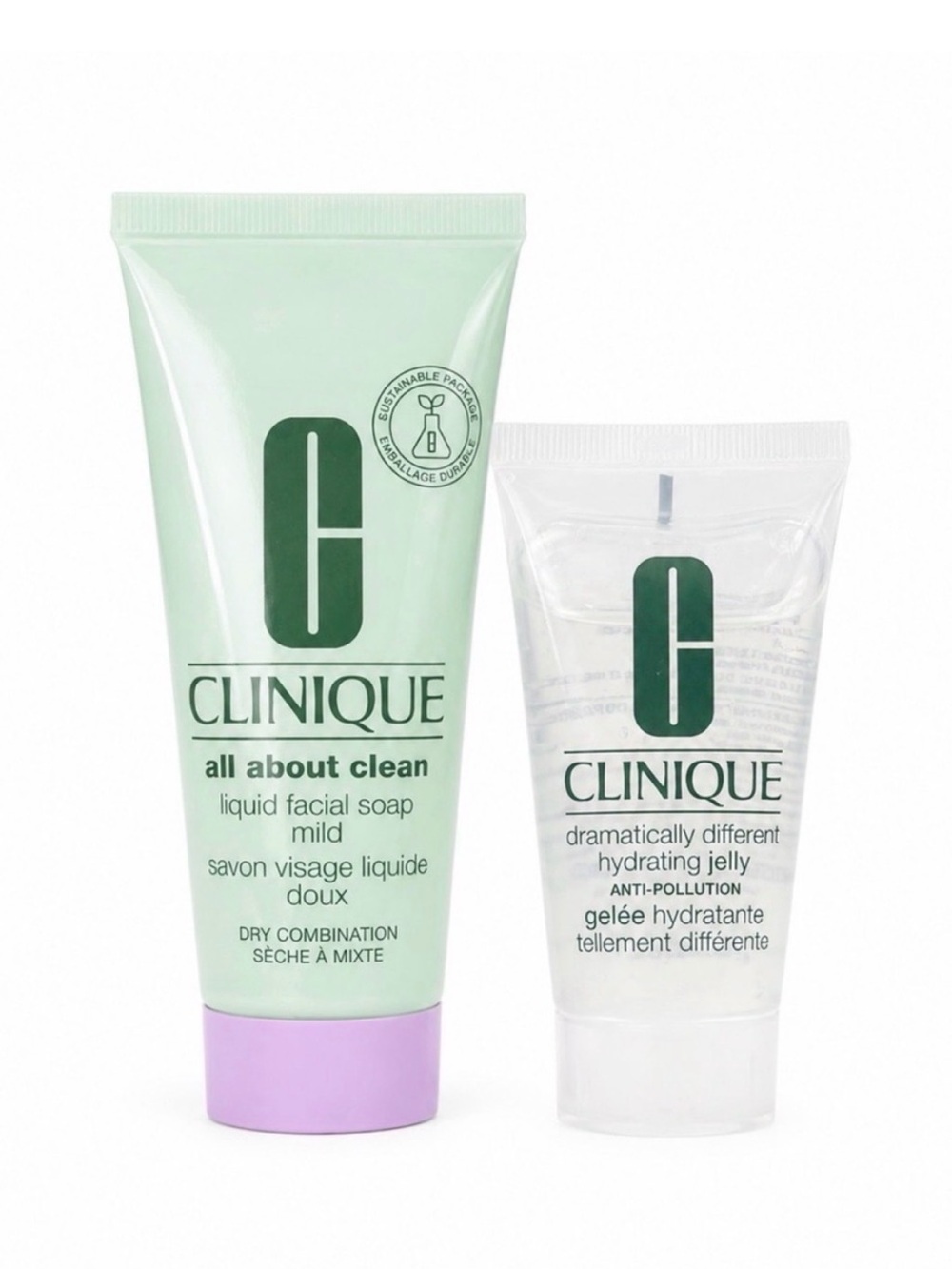 Clinique All About Clean 2.5 oz + Hydrating Jelly 1.7 oz Duo